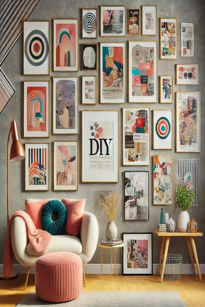 Gallery Wall with DIY Art