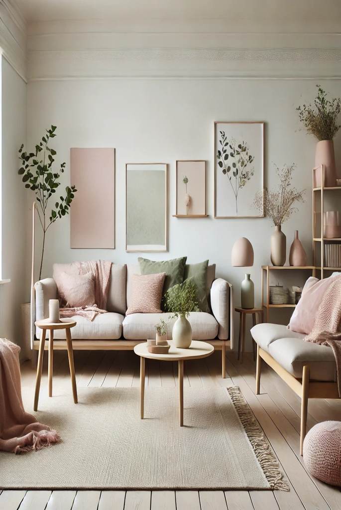 Pink and Green Scandinavian Minimalism