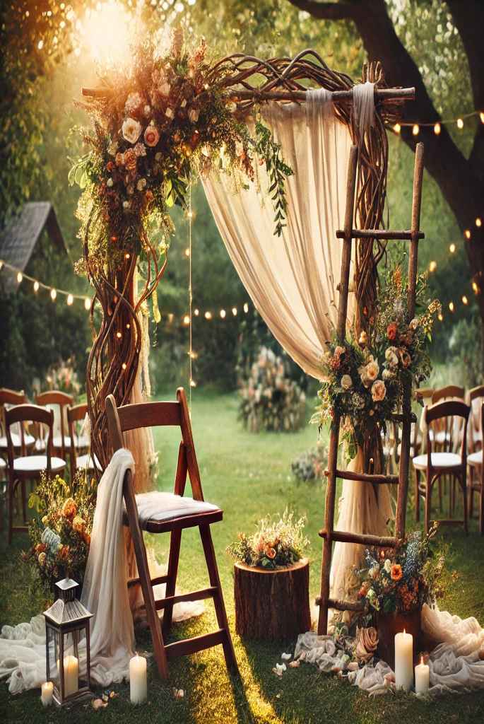 DIY Wedding Arch with Natural Elements