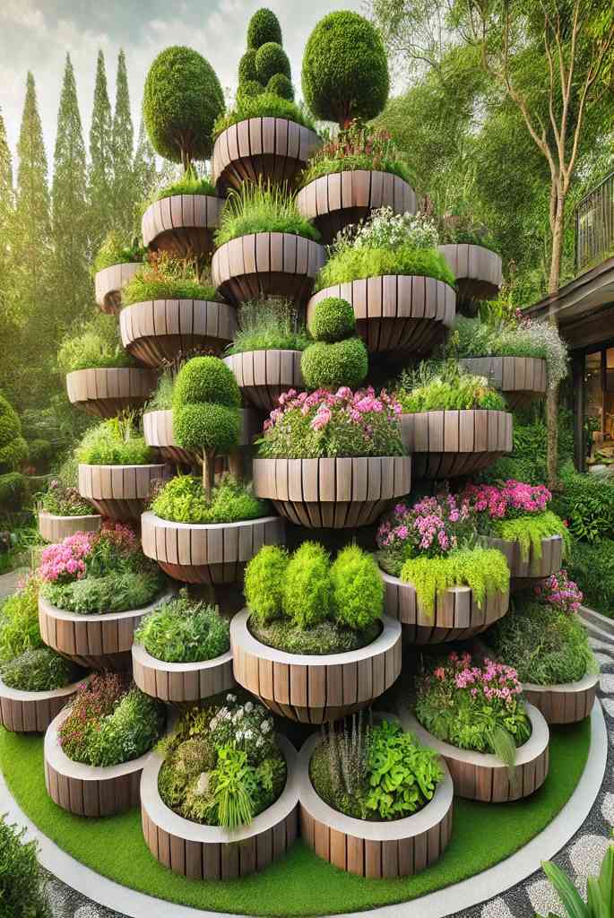 Stacked Planter Circles