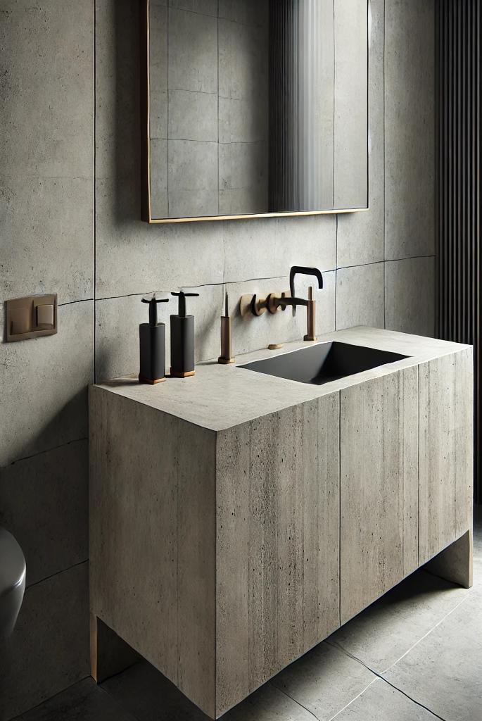 Minimalist Concrete Vanity