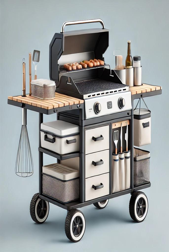 Portable Outdoor Kitchen on Wheels