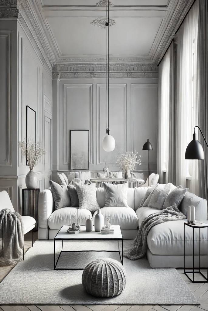 Elegant Grey and White Combination