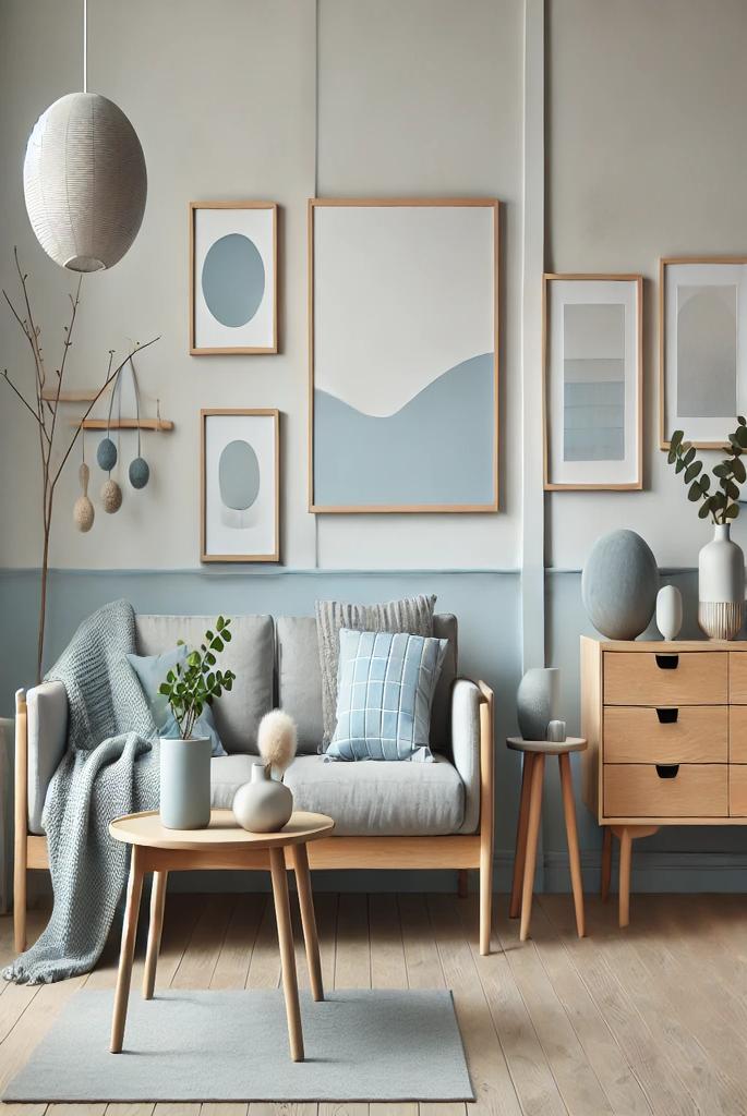 Scandinavian Style with Soft Blue & Cool Grey