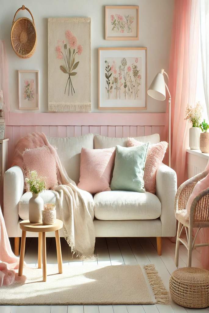 Pastel Pink and Mint Green for a Soft Aesthetic