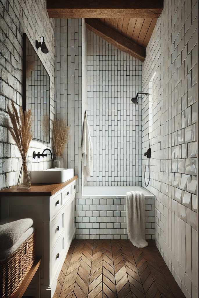White Subway Tile Walls