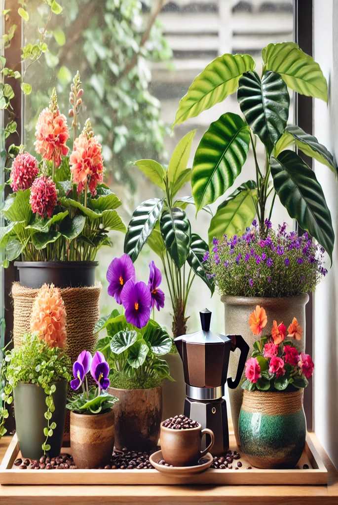 Mini Indoor Coffee & Flower Garden