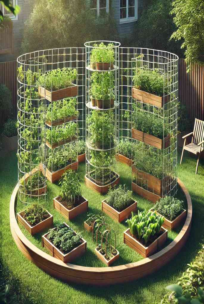 Vertical Round Garden Bed