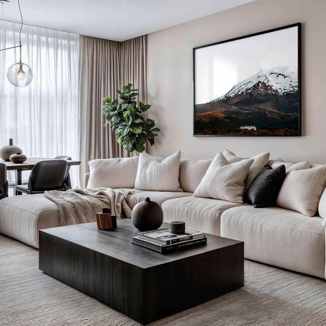 Boho Living Room with Neutral Tones