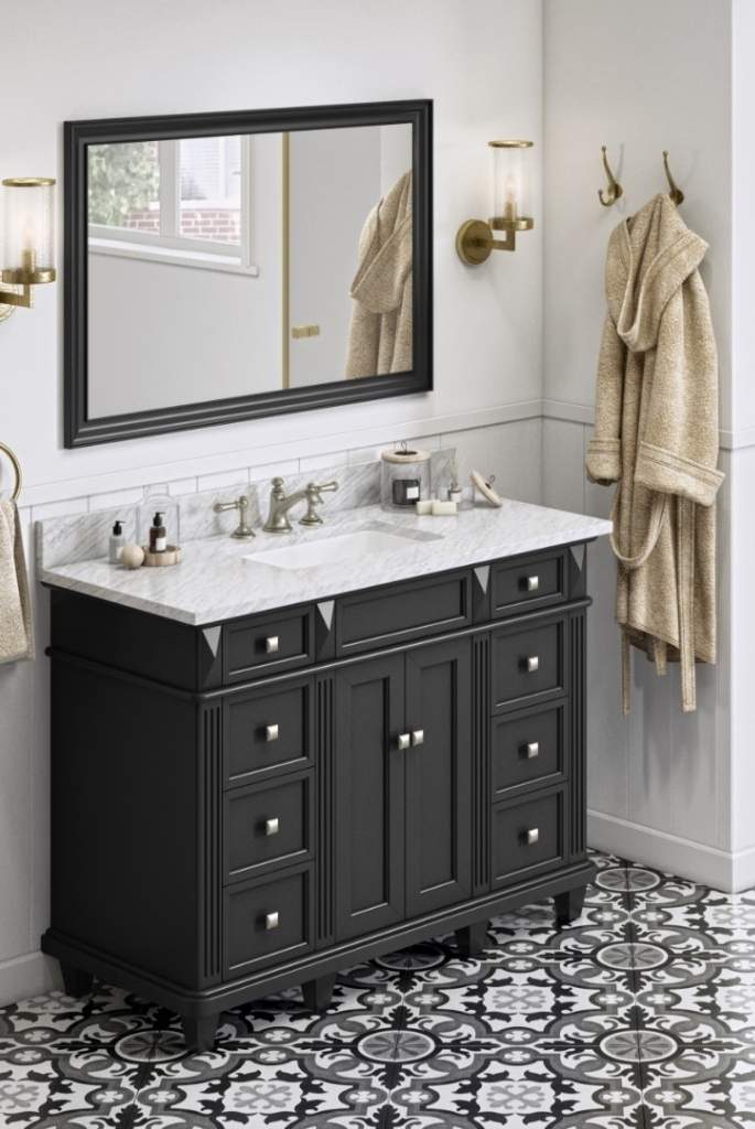Classic Black Double Vanity
