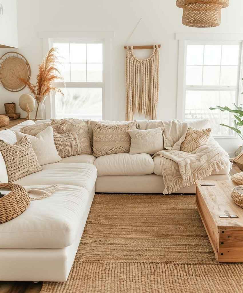 Cozy Minimalist Boho Living Room