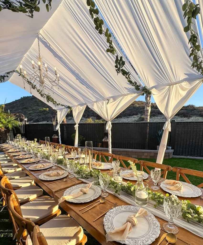 Draped Elegance Dinner Tent