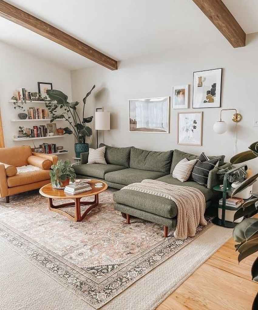 Green Sofa Modern Retreat