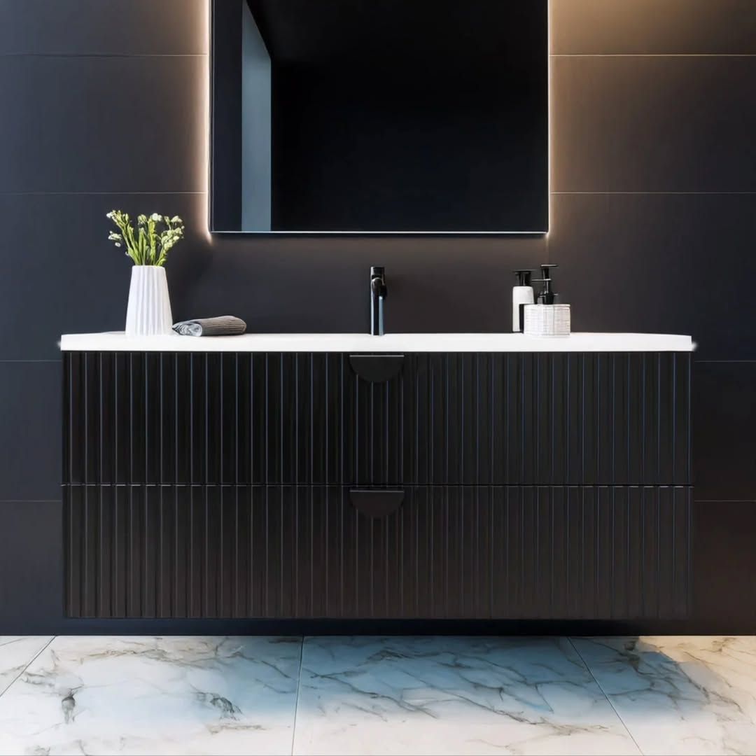 Minimalist Black Floating Vanity