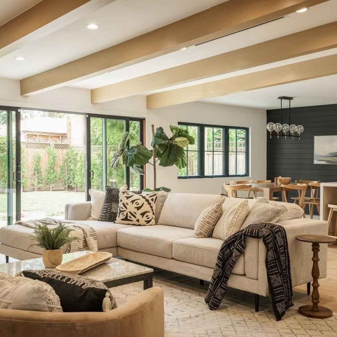 Modern Boho Open Living Room
