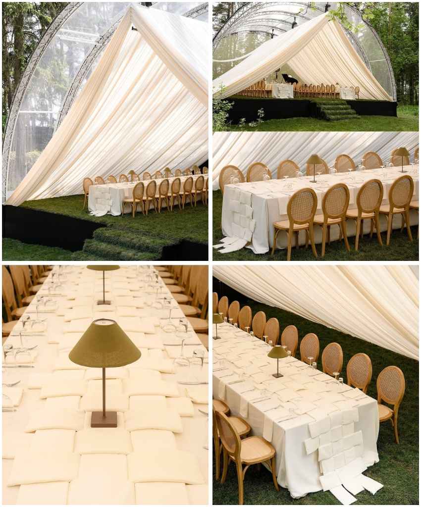 Sculpted Canvas Dining Tent for Wedding