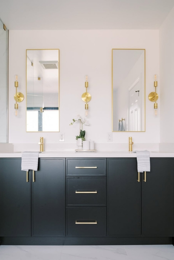 Sleek Harmony with Gold Accents