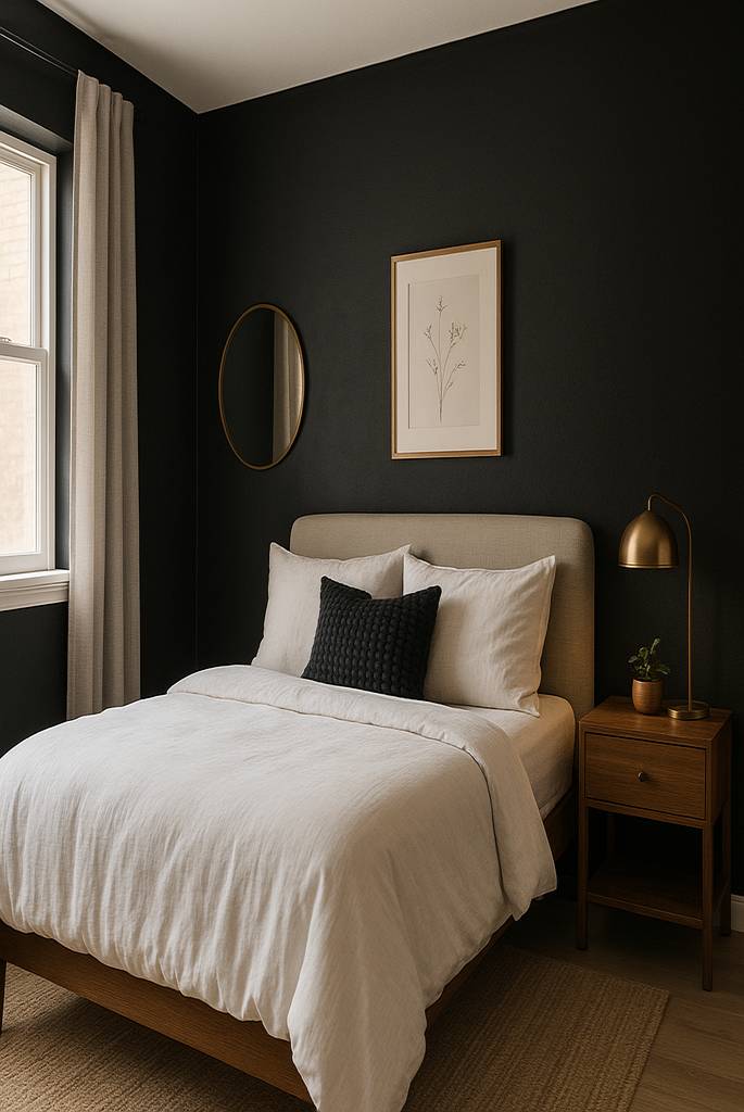 Matte Black Walls for a Cozy Retreat