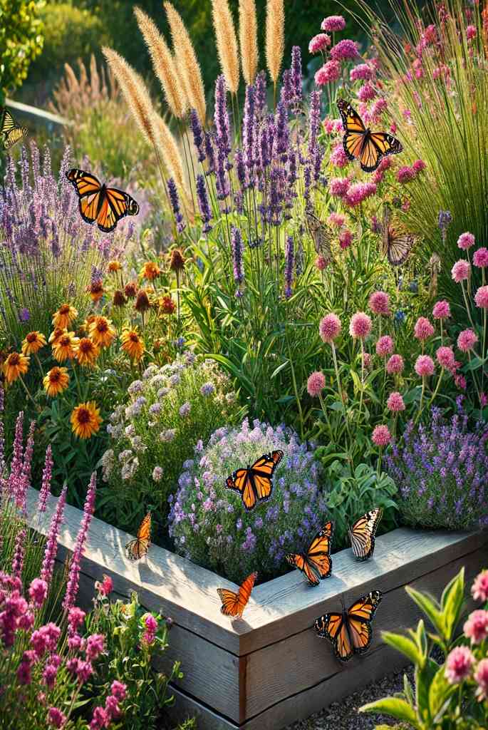 Butterfly-Friendly Flower Bed Corner