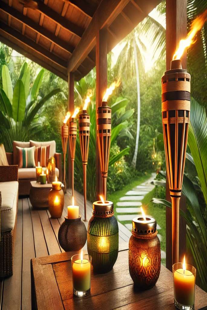 Tiki Torches or Citronella Candles