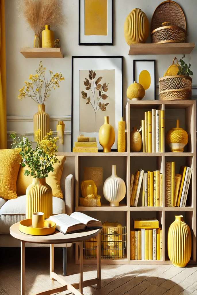 Add Yellow Books, Decor, or Collectibles