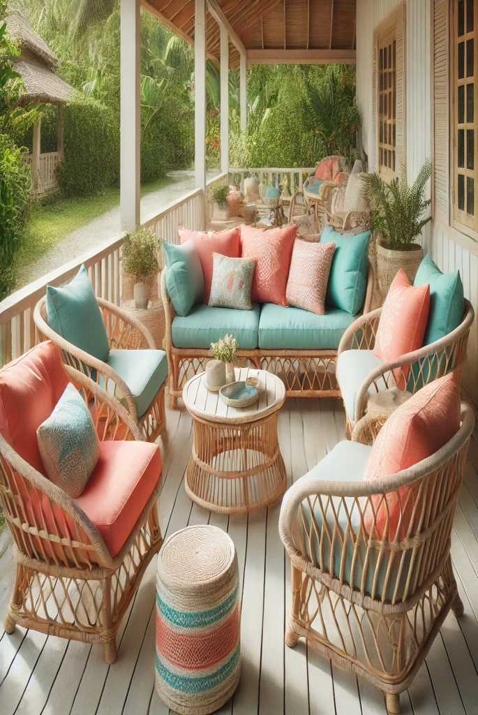 Incorporate Rattan or Wicker Furniture
