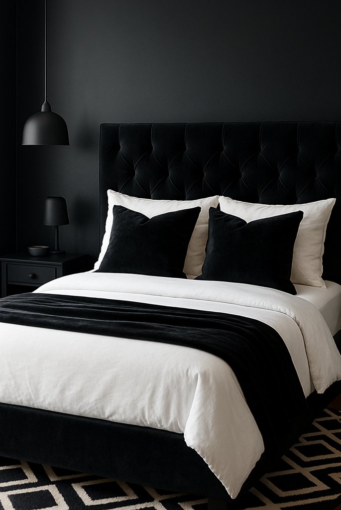 Velvet Black Accents for Richness