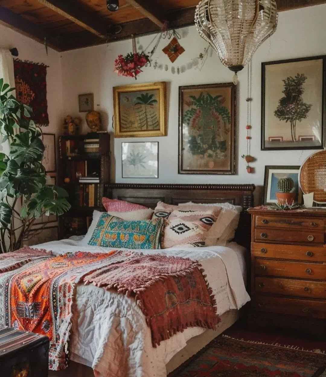 Electric Bedroom with Boho Charm