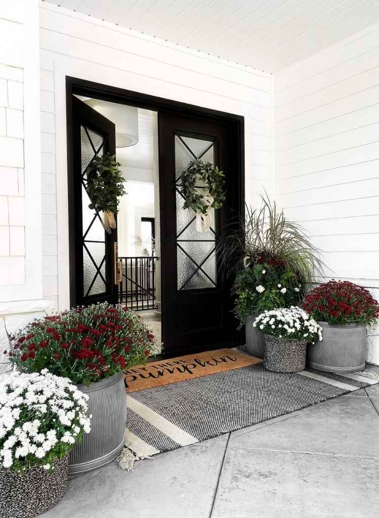 Layered Rugs And Flower Pots