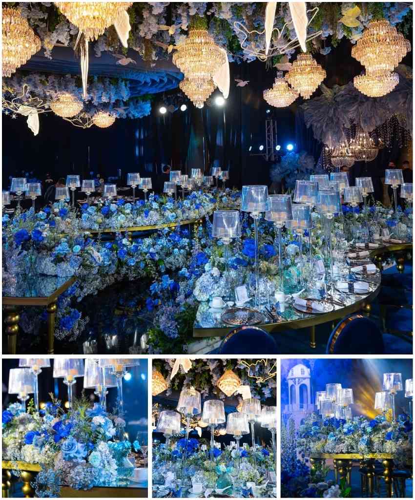 Opulent Royal Blue Wedding Reception