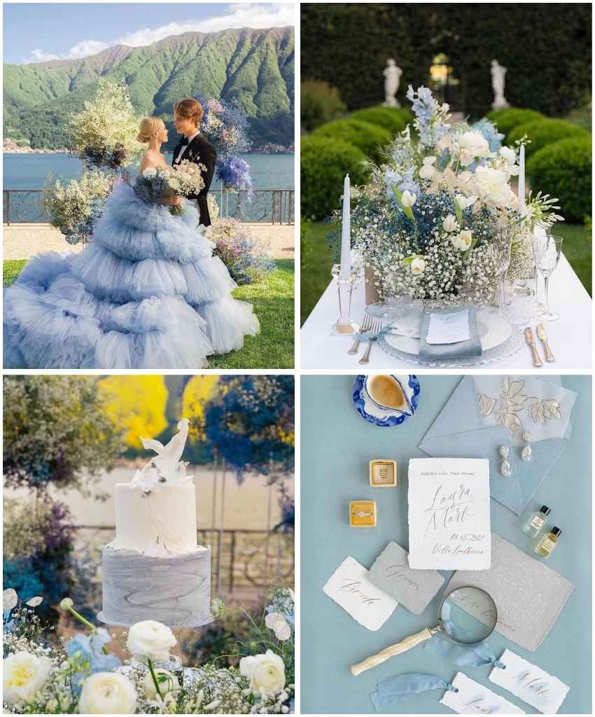 Romantic Blue Wedding Details & Styled Shoot