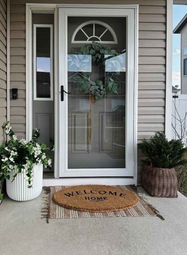 Simple Entry Porch With Welcome Mat