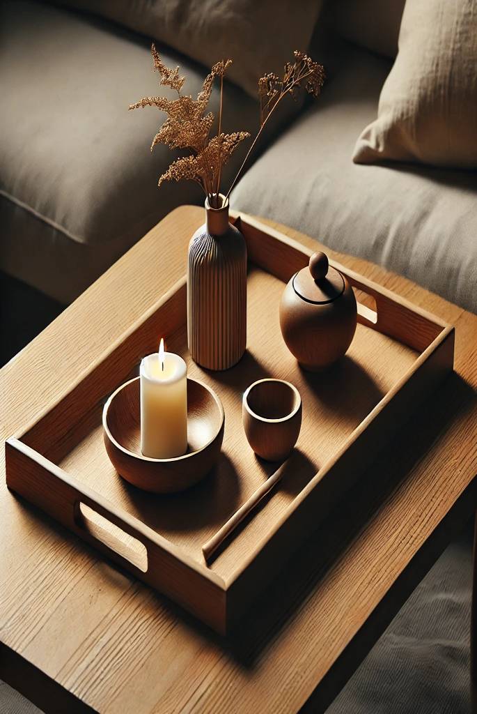 Visual Zones Using a Tray