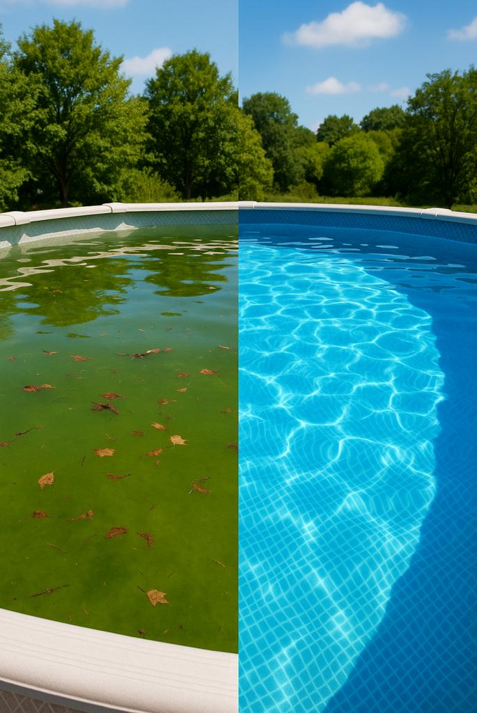 Before After Pool Shot