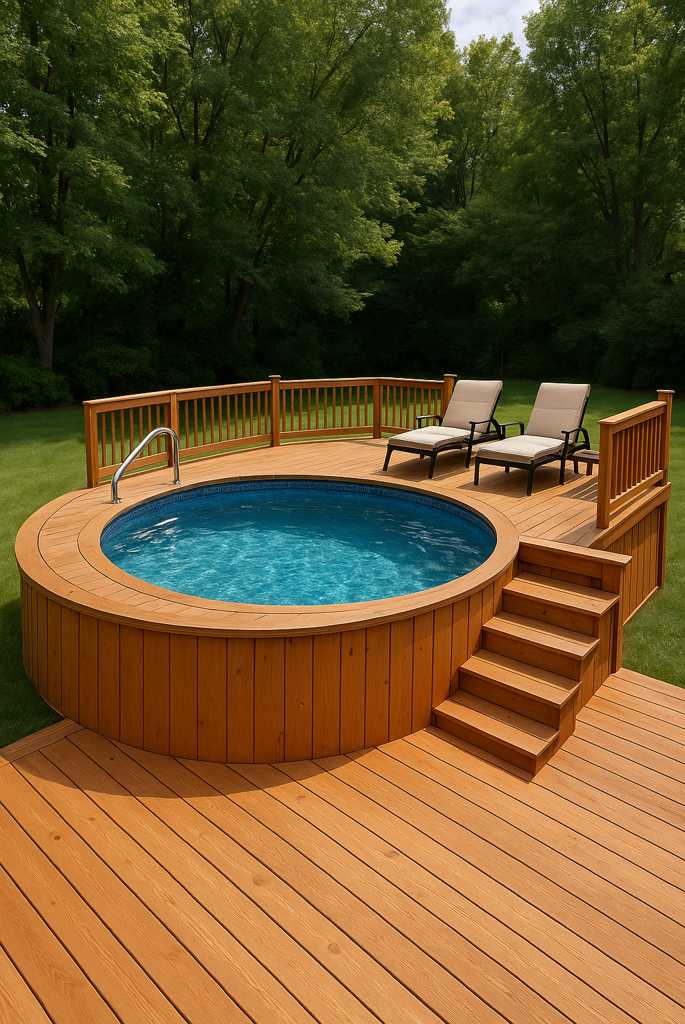 Wood-Deck Wrapped Pools