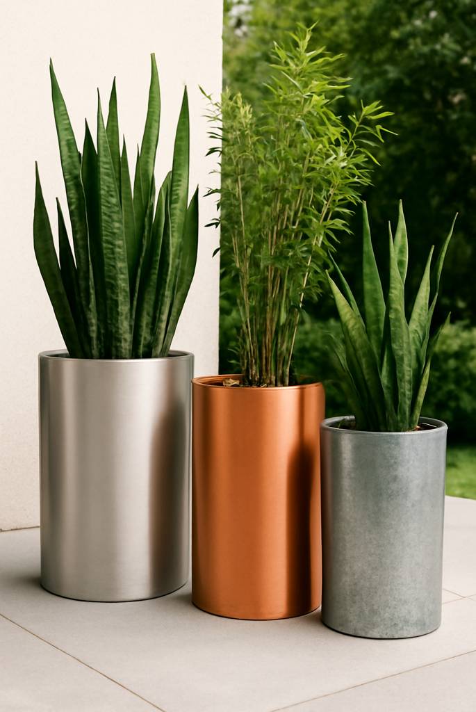 Metallic Pots for a Modern Edge
