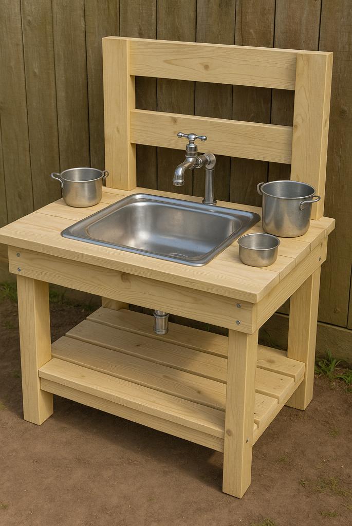 Recycled Sink and Tap Setup