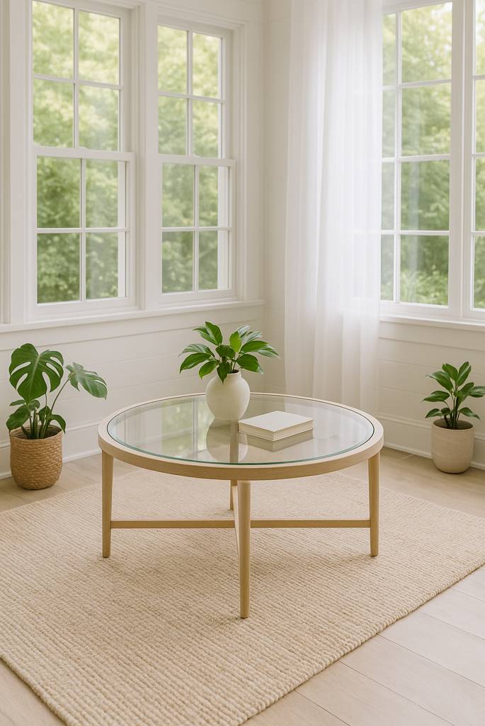 Glass-Topped Coffee Table
