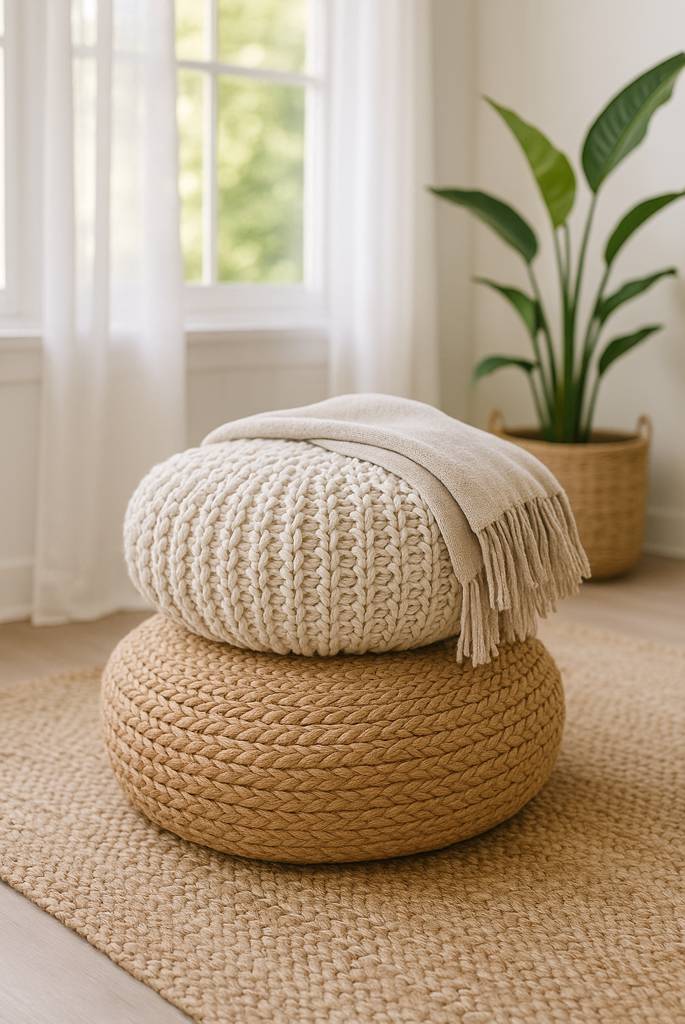 Accent Poufs or Floor Cushions