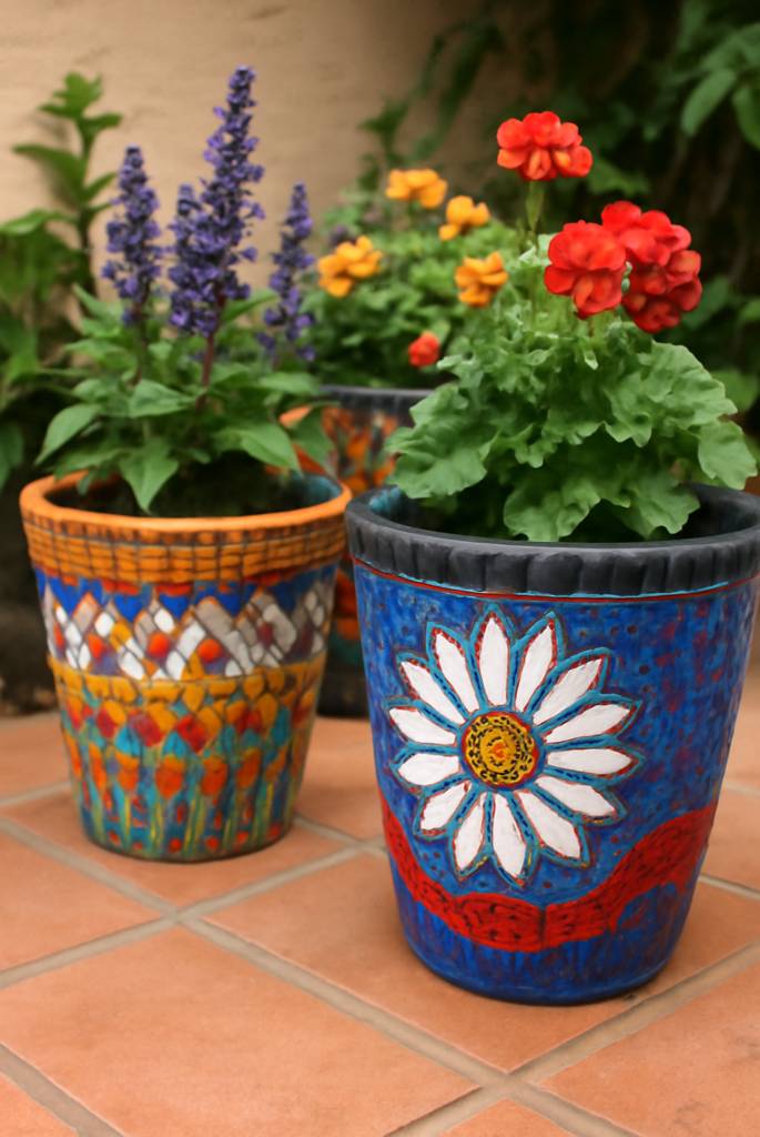 Mosaic Pots for Artistic Flair