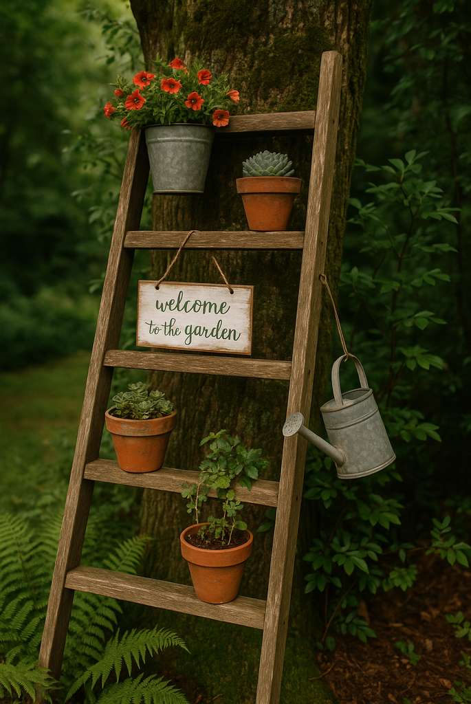 Rustic Ladder Display