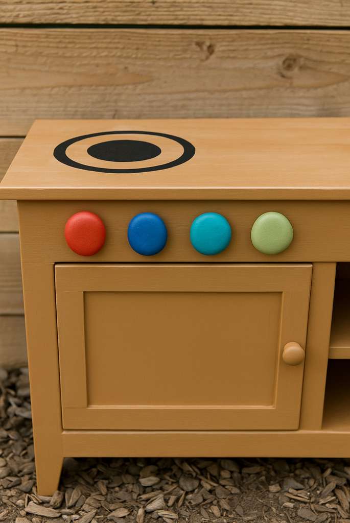 DIY Painted Stone Stove Knobs