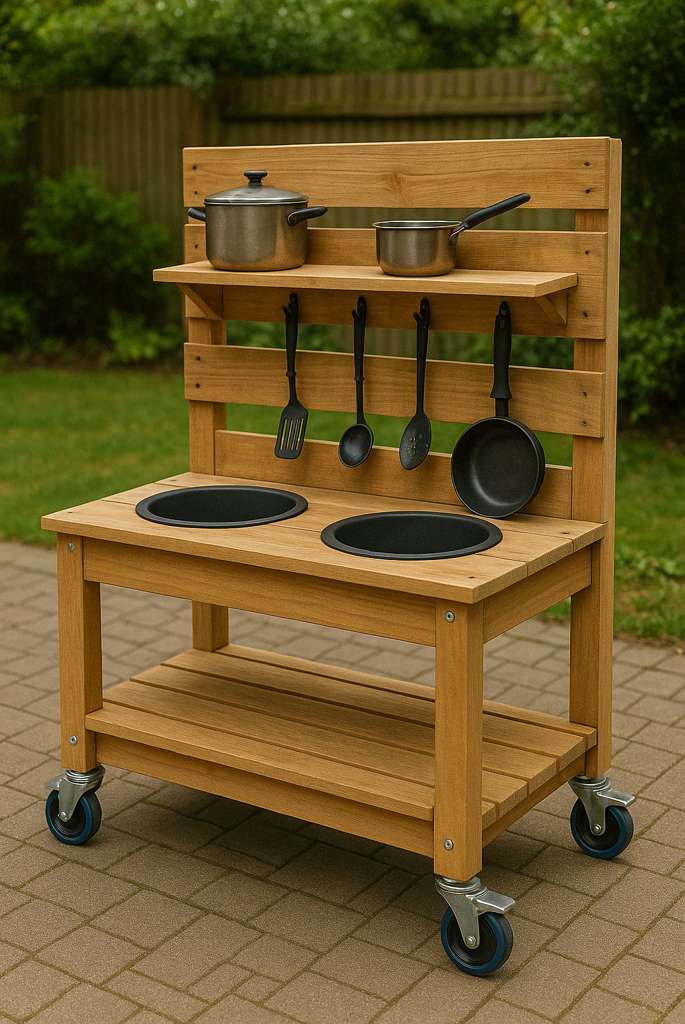 Portable Mud Kitchen on Wheels