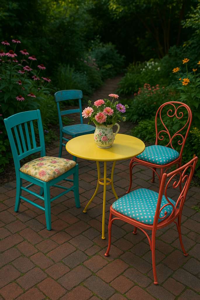 Mismatched Garden Furniture