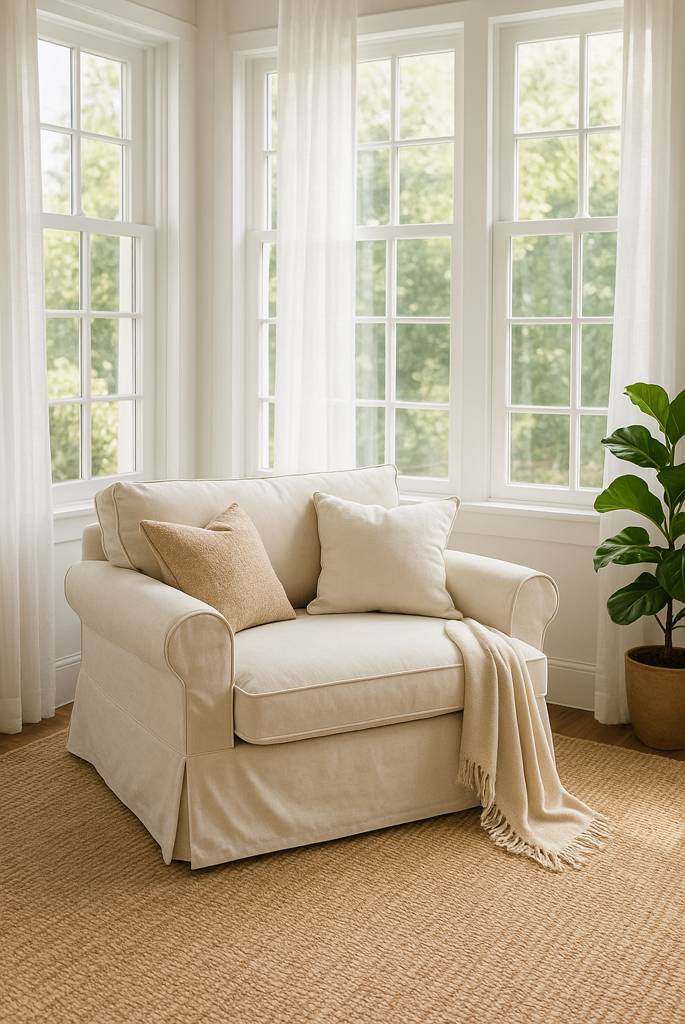 Slipcovered Loveseat