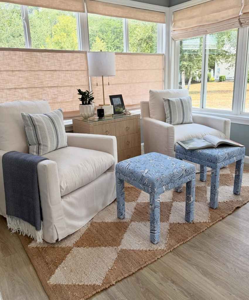 Cozy Sunroom Armchair Pair