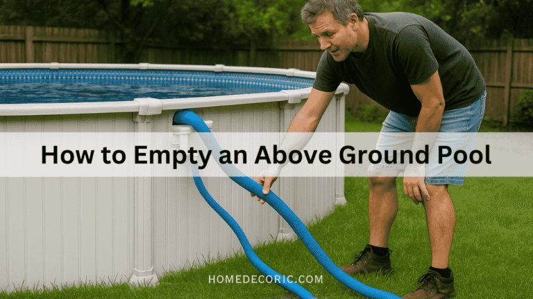 How to Empty an Above Ground Pool