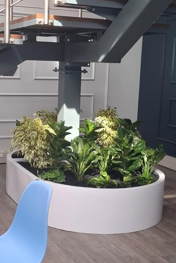 Modern Oval Indoor Planter Base