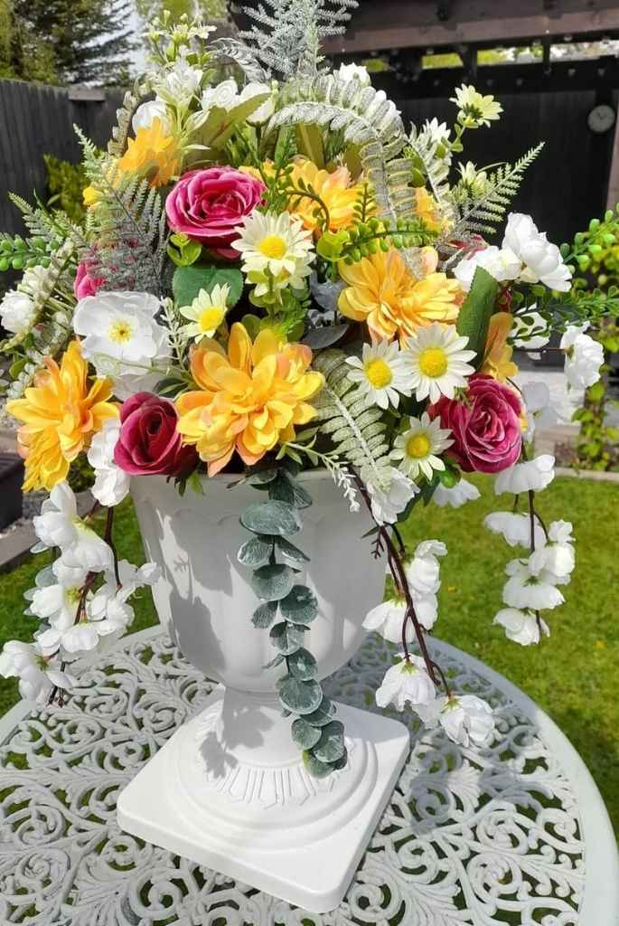 Victorian Garden Urn Flower Arrangement