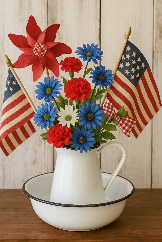 Enamelware Patriotic Displays